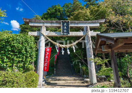 奈良県明日香村　飛鳥坐神社の鳥居 119412707