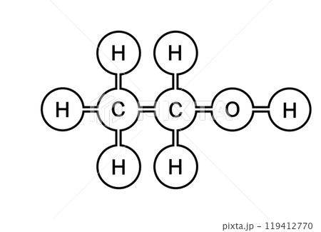 ethanol moleculer icon 119412770
