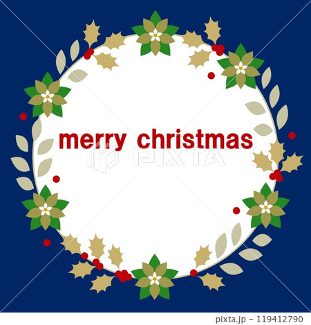 メリークリスマス　merry christmas　フレーム　ホワイトスペース　 119412790