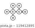 acetaldehyde moleculer icon 119412895