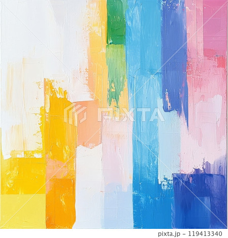 Abstract Rainbow Brushstrokes Painting Texture.のイラスト素材 [119413340] - PIXTA