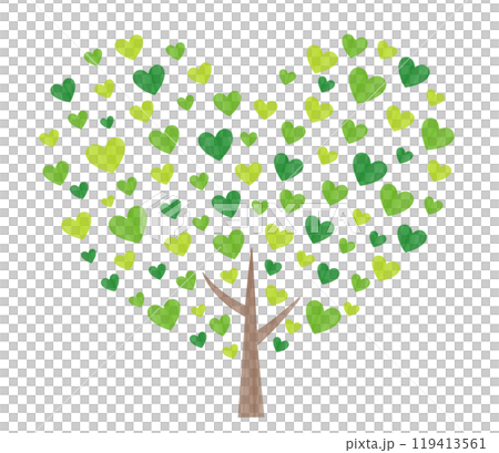 心形樹插畫 119413561