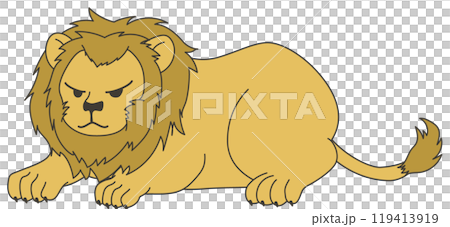 ライオン01のイラスト素材 [119413919] - PIXTA