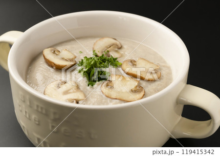 きのこのポタージュ　きのこのポタージュスープ　きのこ 119415342