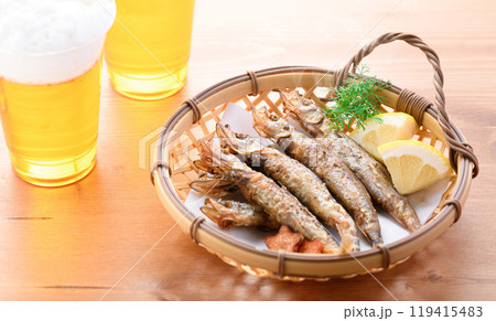 子持ちシシャモの唐揚げ 119415483