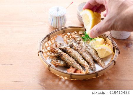子持ちシシャモの唐揚げ 119415488