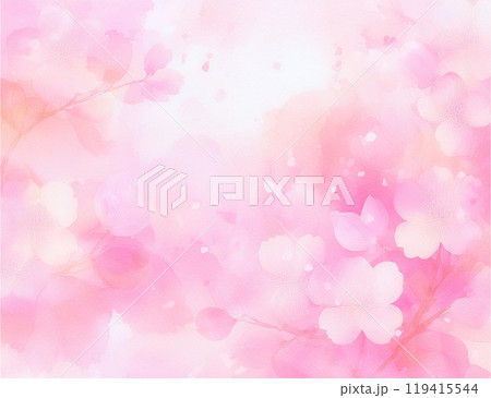 水彩の桜のアブストラクト背景素材(生成AI) 水彩の桜のアブストラクト背景素材(生成AI) 119415544