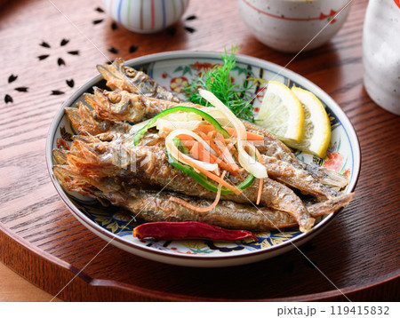 子持ちシシャモの南蛮漬け 119415832