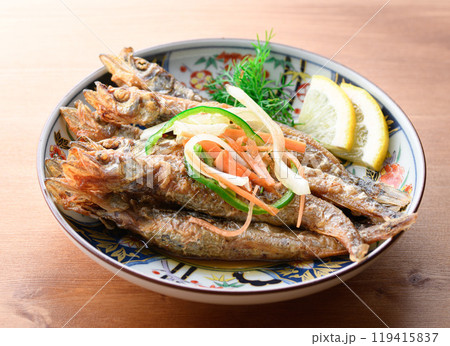 子持ちシシャモの南蛮漬け 119415837