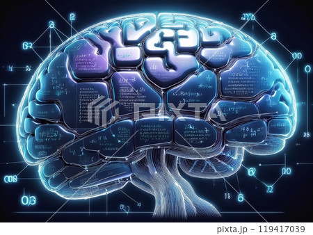 人工知能とデジタルサイバーイメージ 119417039