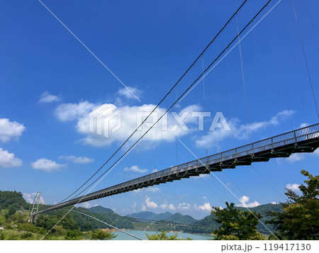 美しいアーチを描く水の郷大吊橋 美しいアーチを描く水の郷大吊橋 119417130