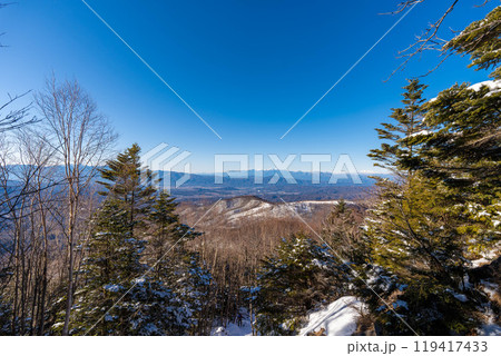 厳冬期の蓼科山 119417433