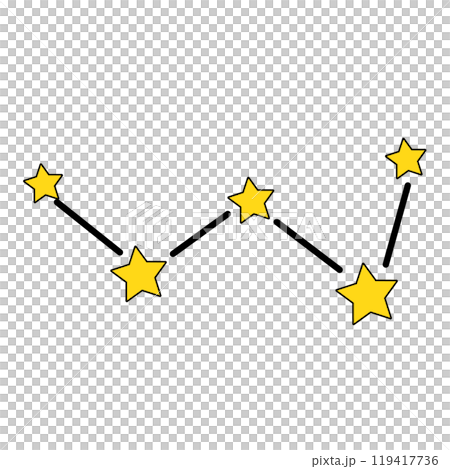 A simple and cute illustration of Cassiopeia A simple and cute illustration of Cassiopeia 119417736