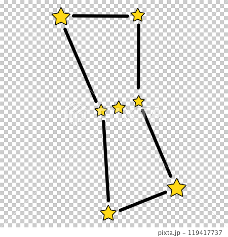 簡單可愛的獵戶座星座插畫 119417737