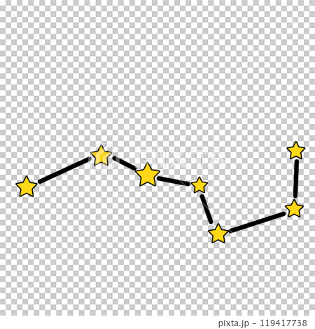簡單可愛的北斗七星插畫 簡單可愛的北斗七星插畫 119417738