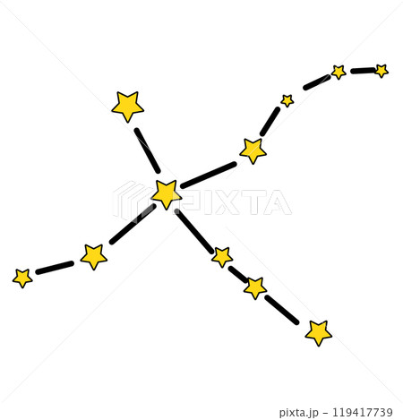 シンプルでかわいい白鳥座のイラスト 119417739