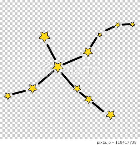 シンプルでかわいい白鳥座のイラスト 119417739