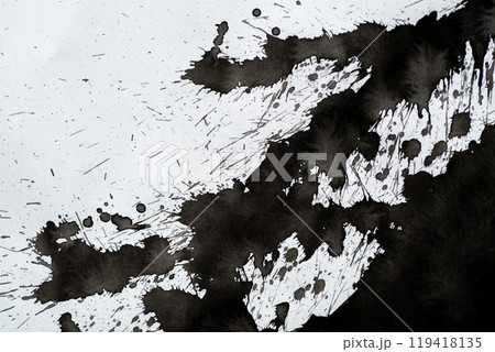 弾ける黒インク 119418135