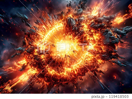 燃え上がる炎の輪 119418503