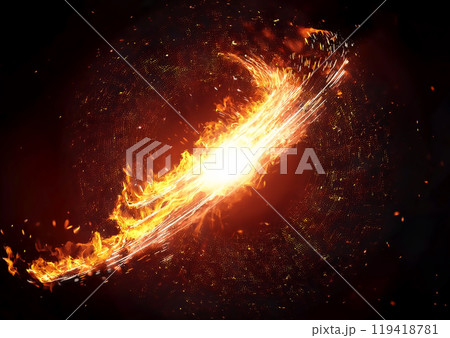 燃え上がる炎の抽象的な背景 燃え上がる炎の抽象的な背景 119418781