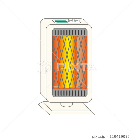 電気ヒーターのシンプルなイラスト 119419053