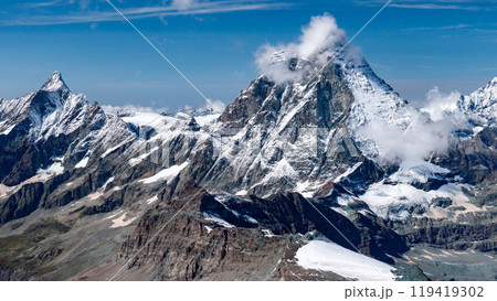 グレッシャ―パラダイスから マッターホルンとダンデランの絶景 、スイス、 ツェルマット グレッシャ―パラダイスから マッターホルンとダンデランの絶景 、スイス、 ツェルマット 119419302