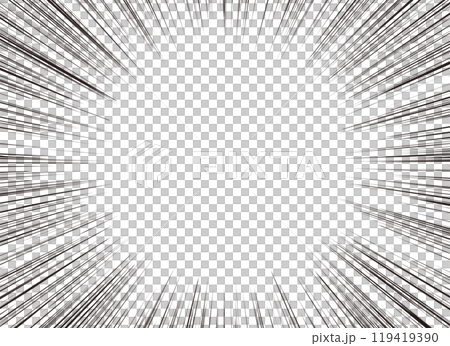 集中線（效果線）的中心放大（漫畫）素材 119419390