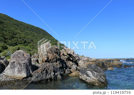 室戸岬の海岸景観 秋 (四国 高知県) 室戸岬の海岸景観 秋 (四国 高知県) 119419759