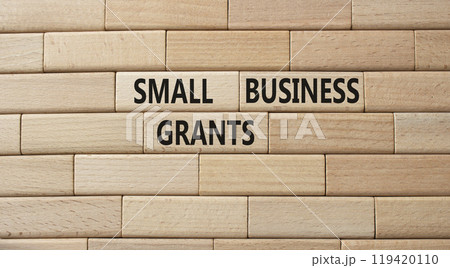 Small Business Grants symbol. Concept words Small Business Grants on wooden blocks. Beautiful wooden background. Business and Small Business Grants concept. Copy space Small Business Grants symbol. Concept words Small Business Grants on wooden blocks. Beautiful wooden background. Business and Small Business Grants concept. Copy space 119420110