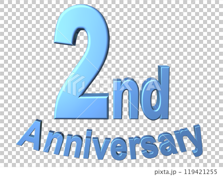 3DCG characters "2nd Anniversary/2nd anniversary" blue, blue 119421255