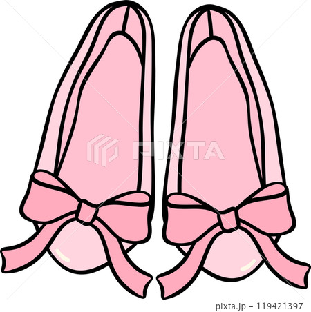 Girly things Ballet Coquette pink flat shoes 119421397