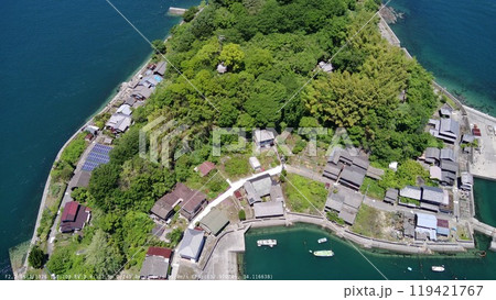 愛媛県今治市波止浜沖 村上水軍の来島城 愛媛県今治市波止浜沖 村上水軍の来島城 119421767