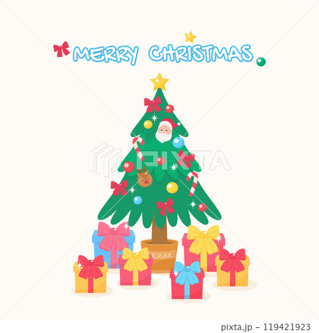 celebrating christmas tree 119421923