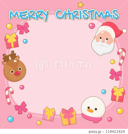 pink merry christmas celebrating frame 1 119421929