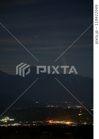 山並みと彗星 紫金山・アトラス彗星 山並みと彗星 紫金山・アトラス彗星 119422049