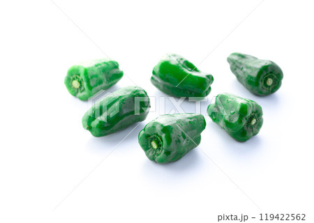 ピーマン（白背景） 119422562