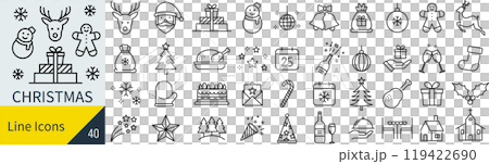 Christmas icon set Christmas icon set 119422690