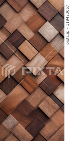 Wooden pattern. Elegant luxury 3d geometric wood wallpaper Wooden pattern. Elegant luxury 3d geometric wood wallpaper 119423067