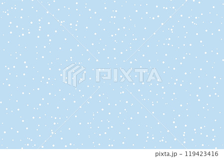 White snow falling on sky blue. 119423416
