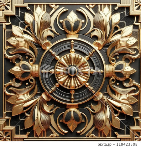 レトロな魅力と高級感を感じるアートデザイン 119423508
