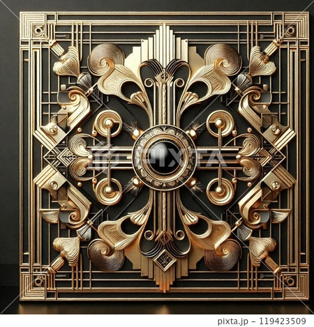 レトロな魅力と高級感を感じるアートデザイン 119423509