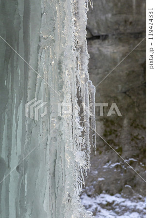 Partnachklamm or Partnach gorge in wintertime 119424331