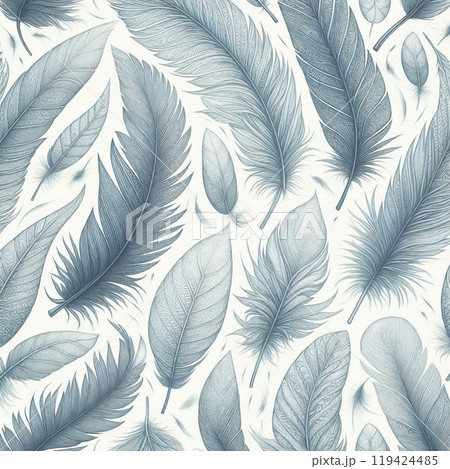 繊細に描かれた優雅な羽模様 119424485