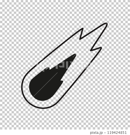 隕石の白黒アイコンイラスト 119424851