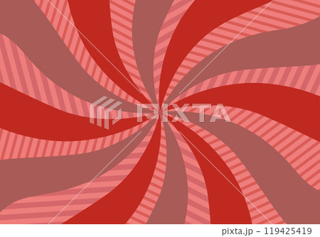 渦巻きの放射状・背景素材（赤） 119425419