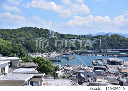 和歌山・雑賀崎漁港の町並み 119426040