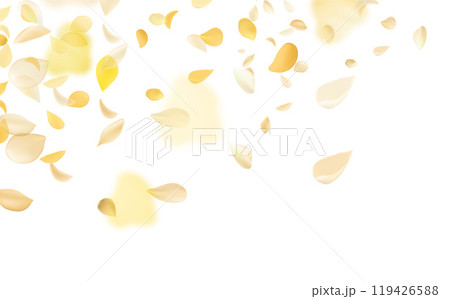 Transparent panoramic horizontal background.Amber flower spring template. 119426588