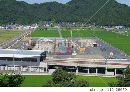 越前たけふ駅前に建設中の福井村田製作所　セラミックコンデンサ研究開発センター　2024年7月 119426670