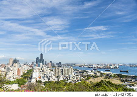 Overlooking the urban building landscape from the Shoushan Lovers' Viewing Platform of Kaohsiung, Taiwan. Overlooking the urban building landscape from the Shoushan Lovers' Viewing Platform of Kaohsiung, Taiwan. 119427003