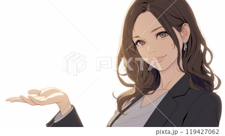 案内する美しいビジネスウーマン 案内する美しいビジネスウーマン 119427062